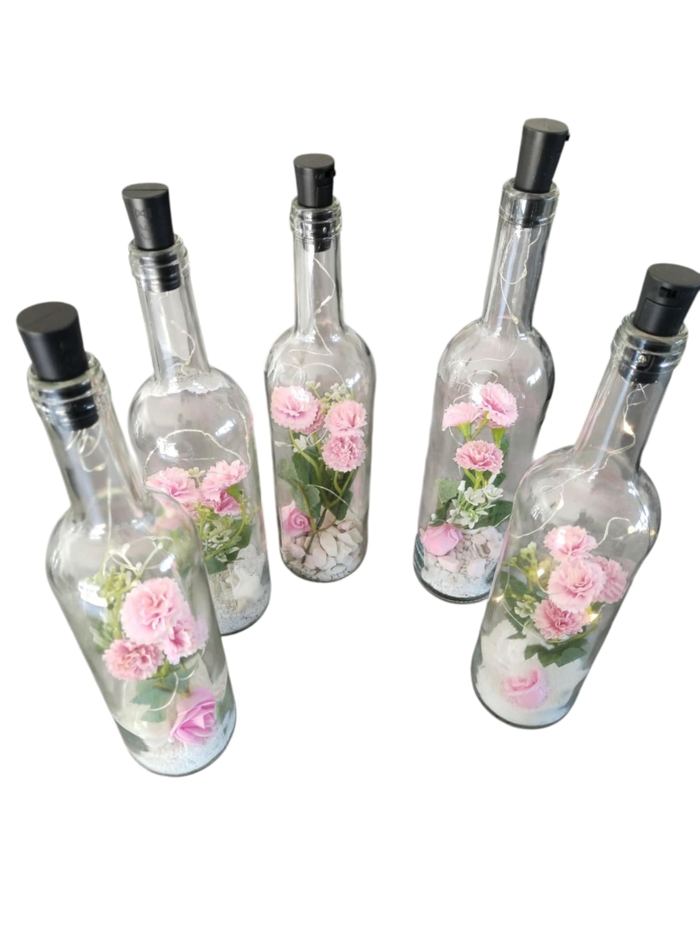 Bouteilles fleuris lumineuses