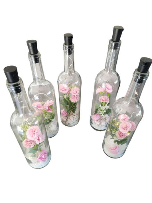 Bouteilles fleuris lumineuses